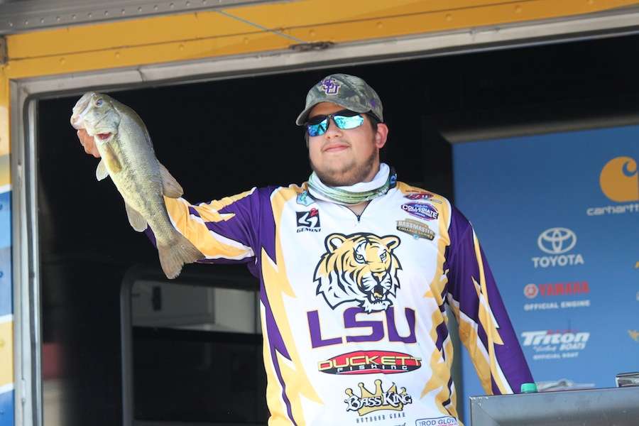 LSU with a nice fish to start the weigh-in. 