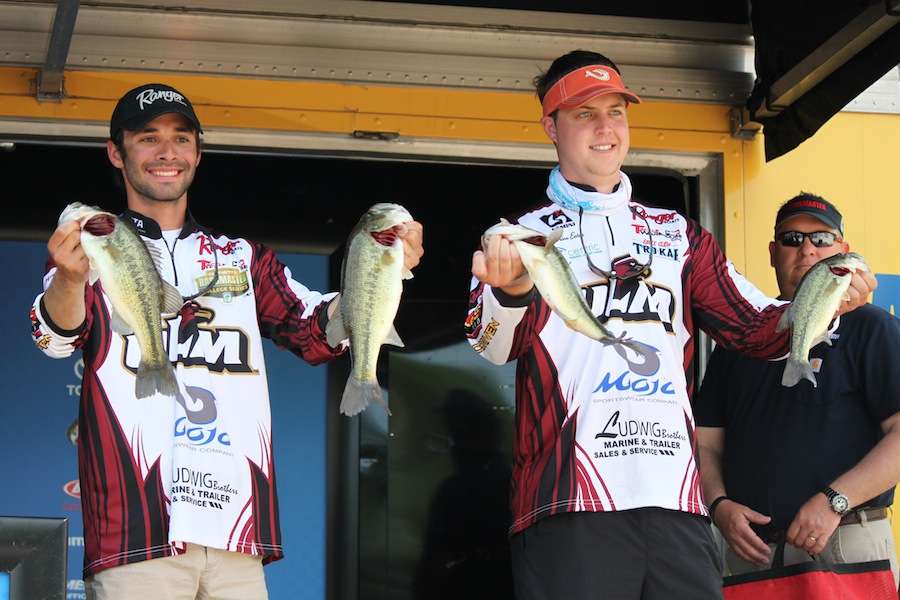 Nick LaDart and Brian Eaton of the University of Louisiana Monroe finish 10th with 13-0. 