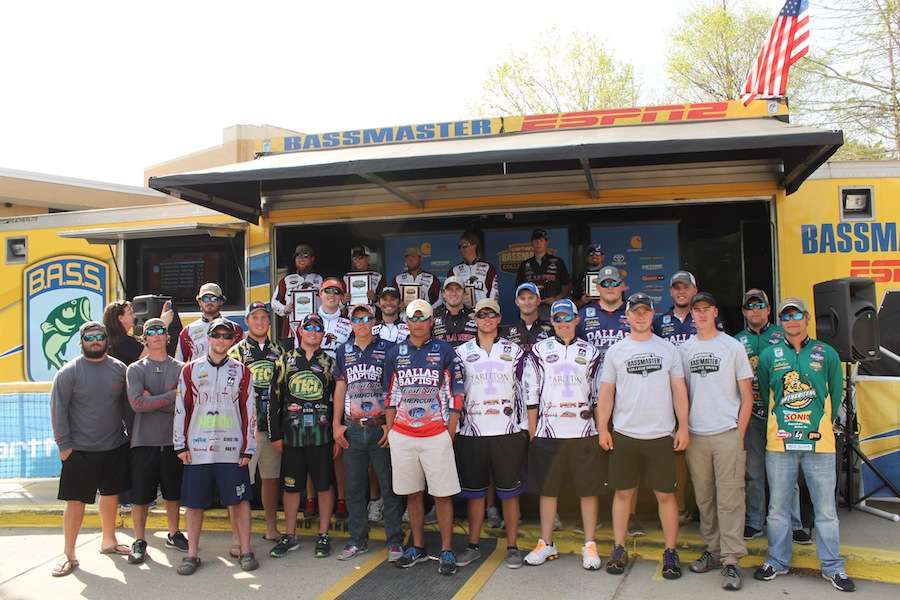 The top 13 from the 2014 Carhartt College Central B.A.S.S. Regional on the Ouachita River move on to the Carhartt College Series National Championship. 