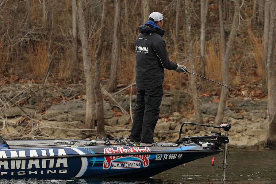 Faircloth makes a cast.