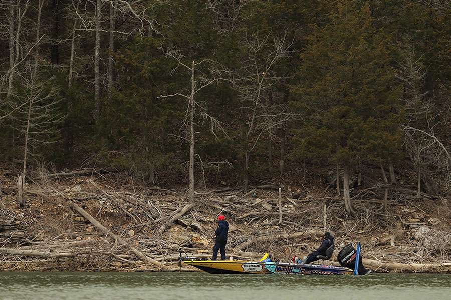 Brandon Lester's boat is easy to spot.