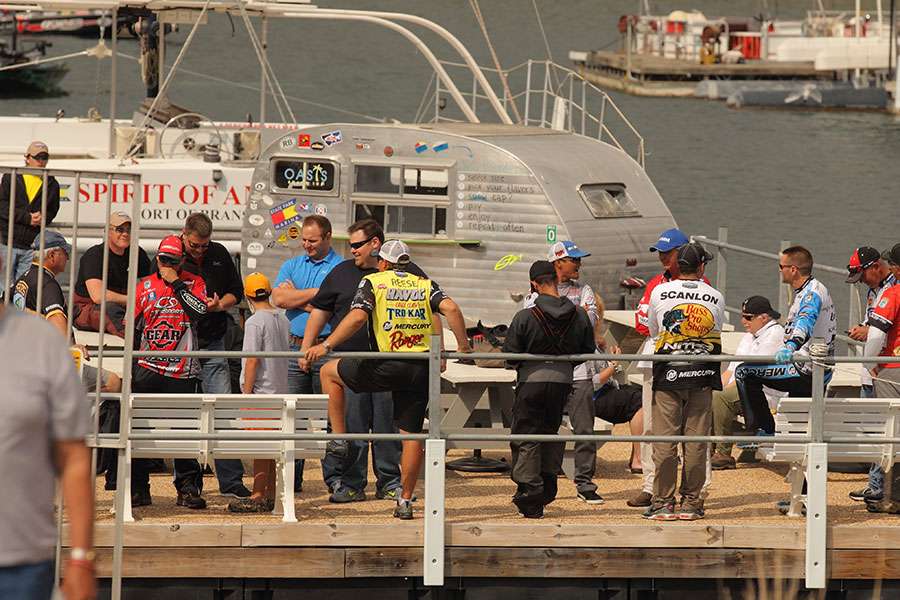 Thankfully, the weigh-in was over before bad weather came in.