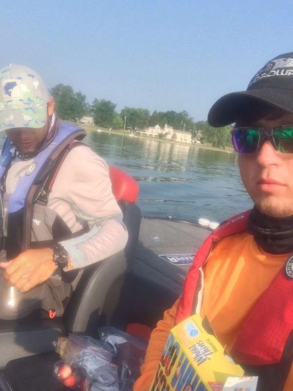 JP Kimbrough and Brandon Palaniuk are well-stocked out on the water.