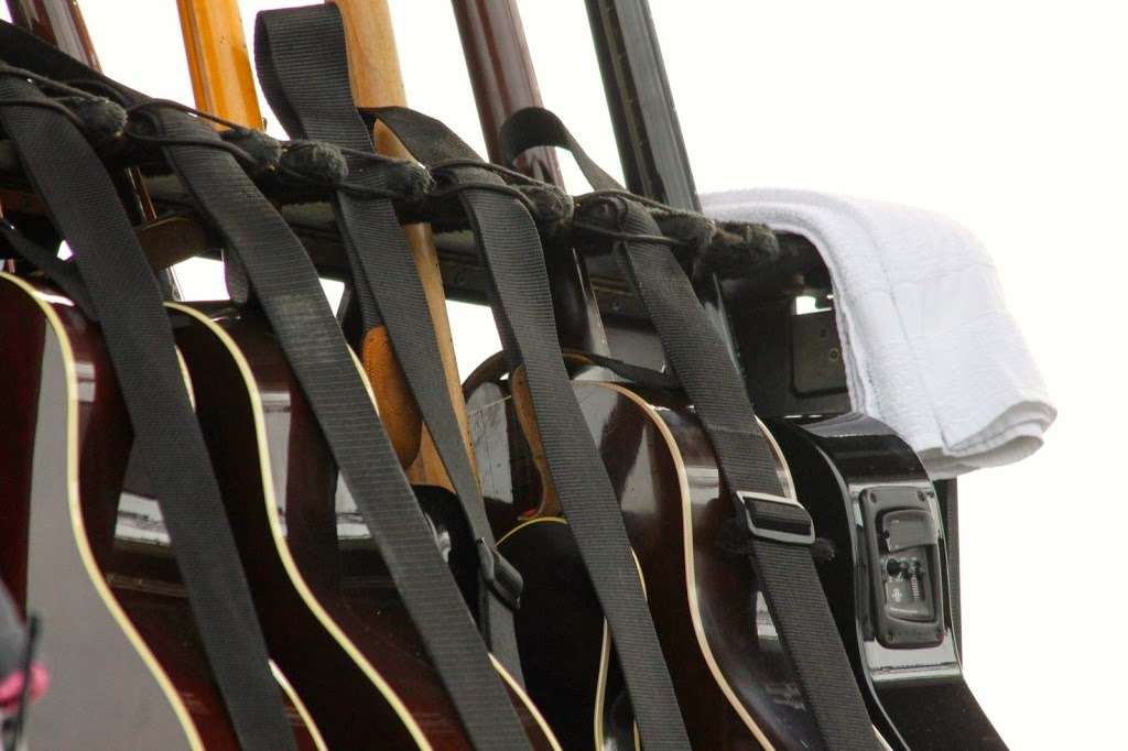 So, weigh-in is about over and me being a guitar freak I see these up on the stage and as I shoot them I see...
