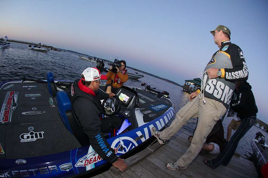 Dean Rojas heads out first for Day 4 on Toledo Bend.