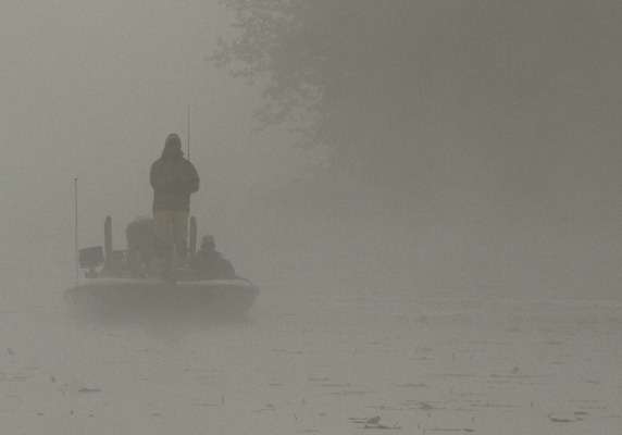 The fog was thick enough to force some anglers to suspend their movements.