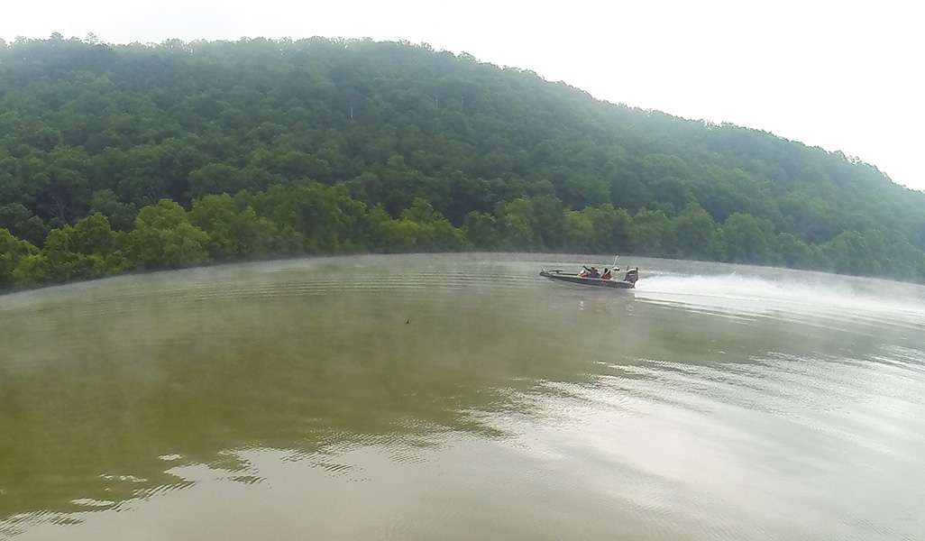 Nate Wellman was the first angler to pass us on his way up the river.