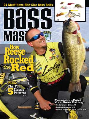 Skeet Reese won the 2009 Bassmaster Classic on the Red River by going head-to-head with Michael Iaconelli for the crown. Bassmaster photographer Gary Tramontina has photographed the Classic champ for the cover for at least five years now.