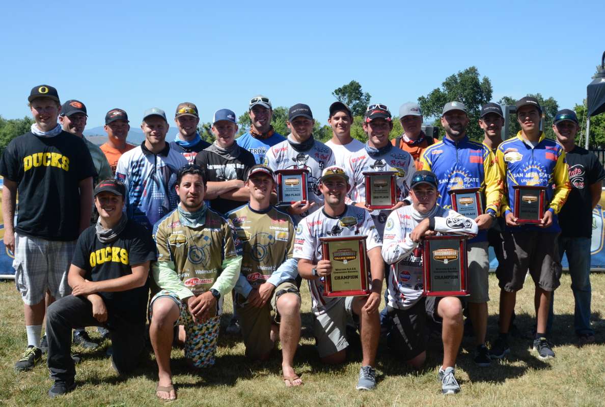 These anglers will represent the West at the 2014 Carhartt Bassmaster College Series Championship in July.
