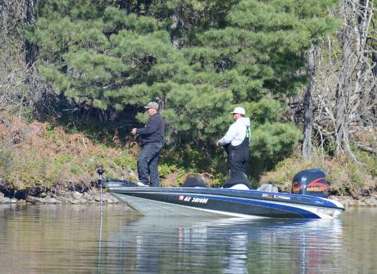But, back to fishing. Danny Longoria of Arizona and Kelvin Ratchford of Washington are beating a bank not too far from the launch area.