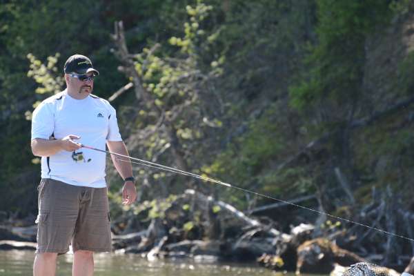 Felty makes another cast. Heâs got work to do to keep his lead.