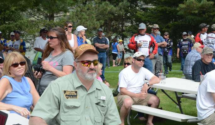 The weigh-in attracted a crowd in Trout Creek.