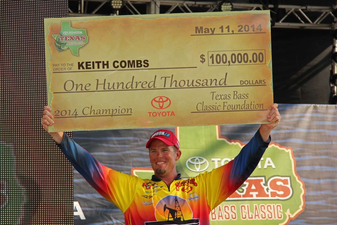 Combs is the only 3-time winner of the Toyota Texas Bass Classic â dominating the eventâs young but awesome 8-year history. 