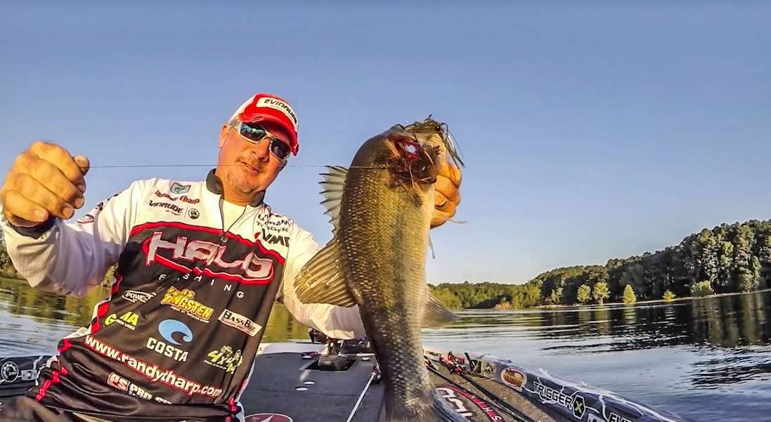Tharp shows off his first of the day. 