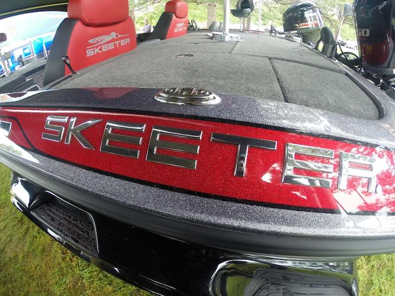 Skeeter has their boats on display and another set on the water for test drives. 