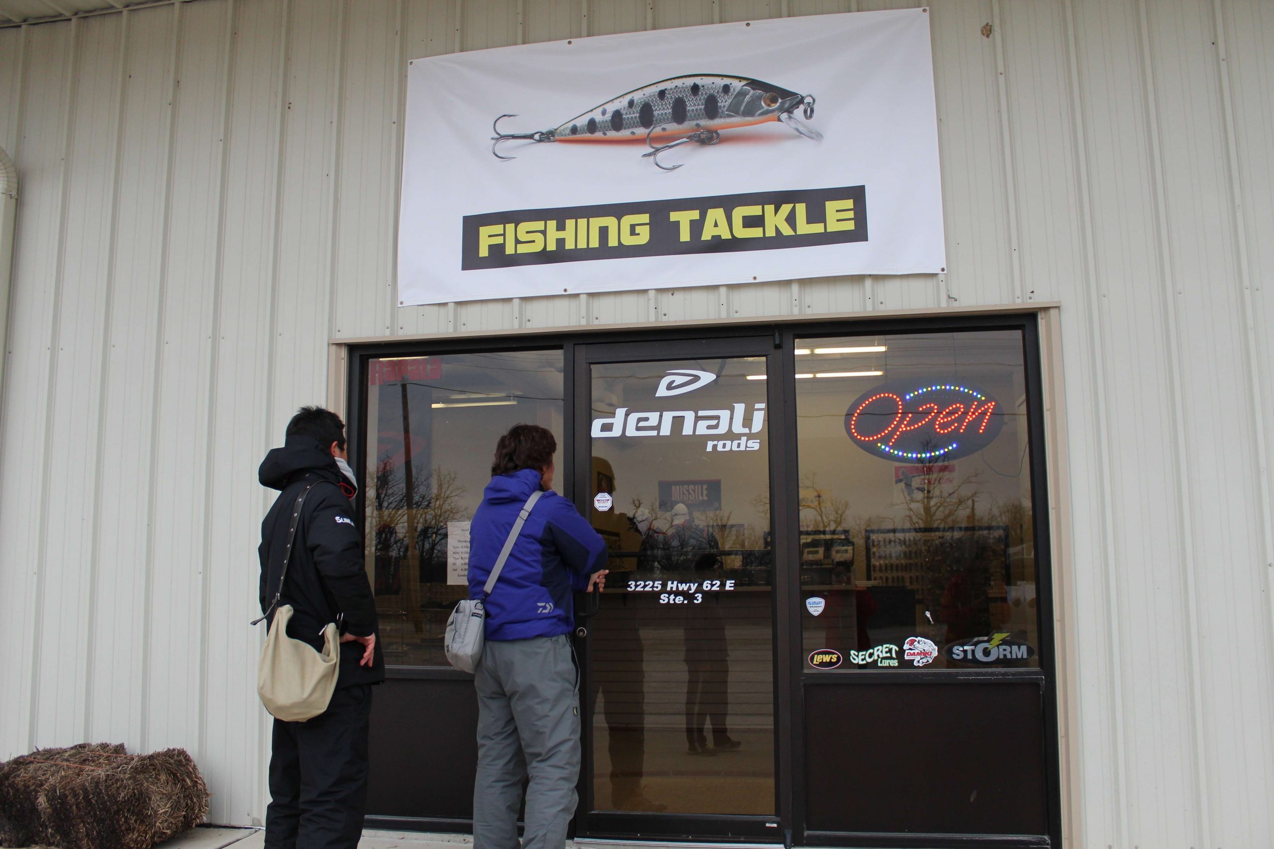 The team shopped at a nearby tackle depot and stocked up on baits and info.