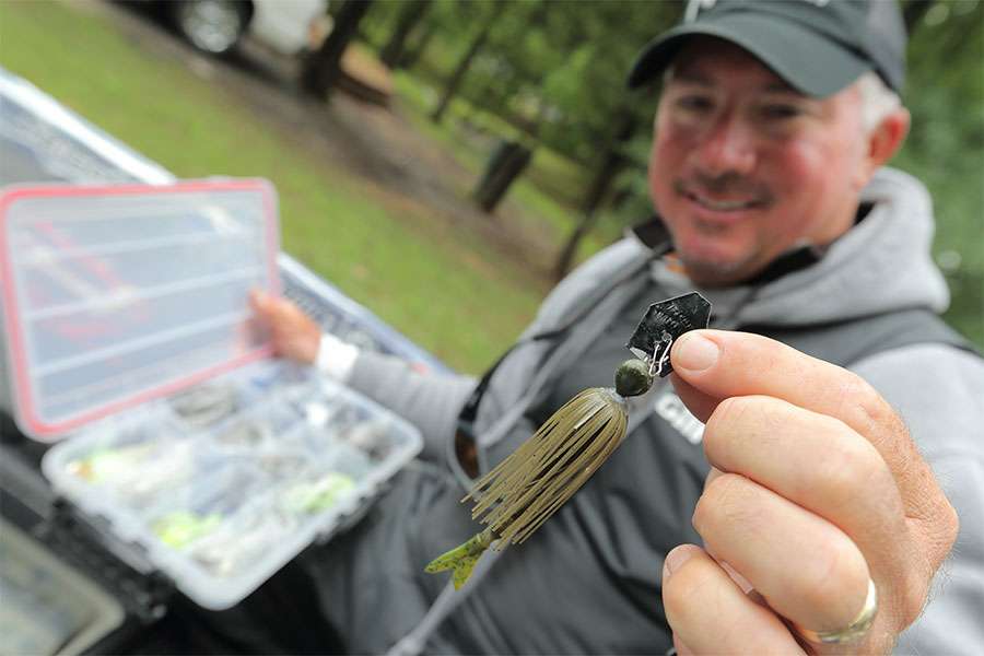His ChatterBait box also stays in his boat.