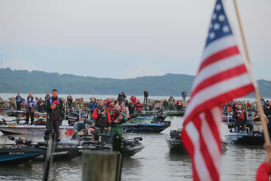 Anglers pay their respects prior to blast-off. 