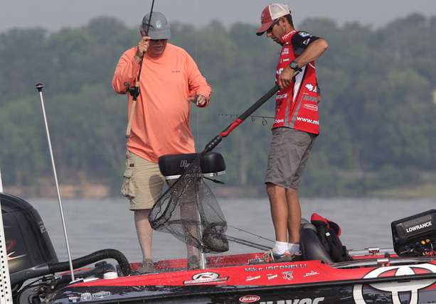 With a good net job by Iaconelli, Pattersonâs fish is in the boat. 