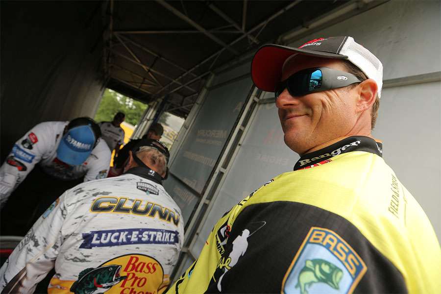 Skeet Reese is one of first anglers to weigh in.