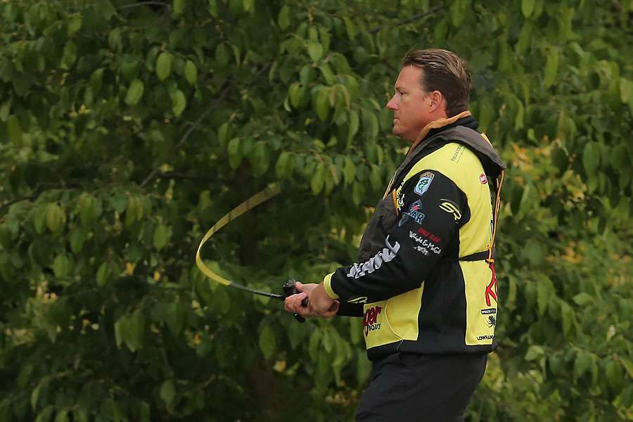 Skeet Reese fires a cast.