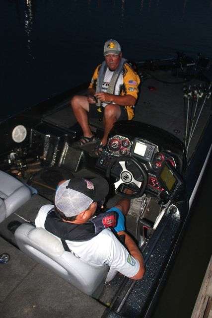 Louisiana angler Dave Cavell and Skipper Smith of Missisippi were in the first boat to launch today.
