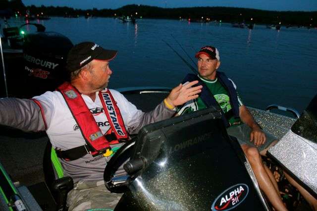 Nebraskan Pat Klausen and Arkansan Mark Stafford were in the first boat to take off this morning.