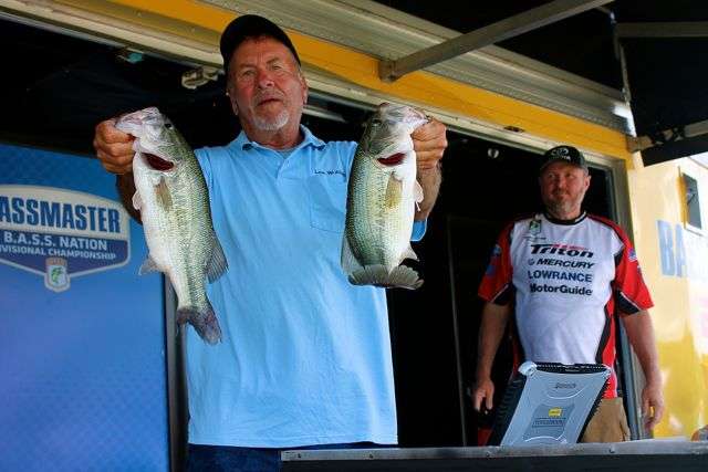 In 7th place is Nebraska B.A.S.S. Nation angler Lee Wubbels. He caught 12-3 on Day 2 for a total of 22-9.