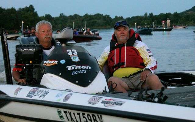 2013 Bassmaster Classic qualifier Albert Collins entered Day 2 of competition in 15th place. His Day 2 co-angler, Missouri angler Greg Cooper, began the day in 52nd place. They were in the 12th boat to launch this morning.