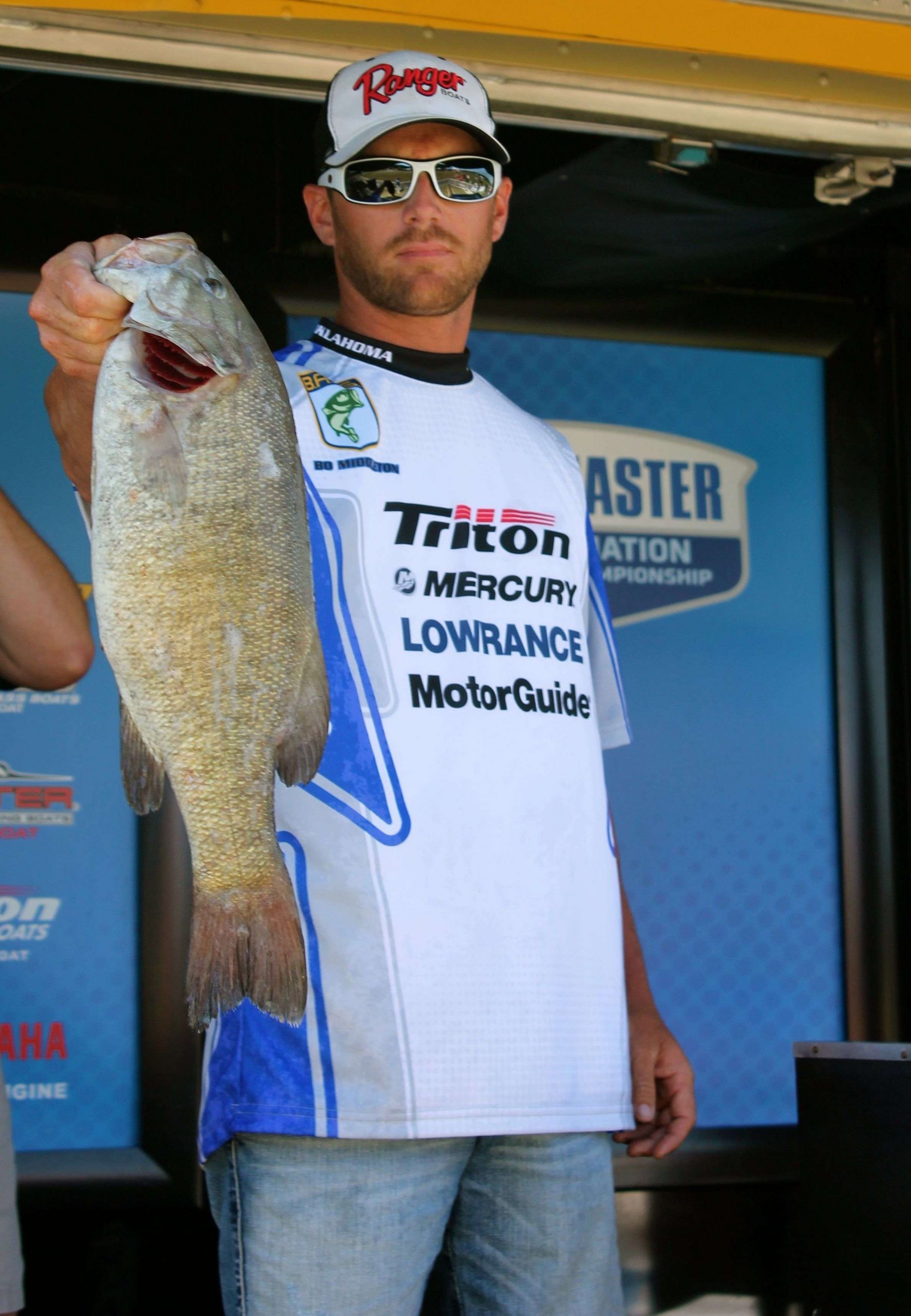 Although Bo Middleton only weighed one fish, it was a good one. His 5-pound, 8-ounce smallmouth was the biggest bass weighed in on Day 1.