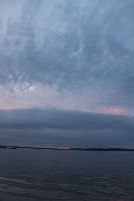 A cloudy sky awaited the anglers on the morning of Day 3. Rain is expected.
