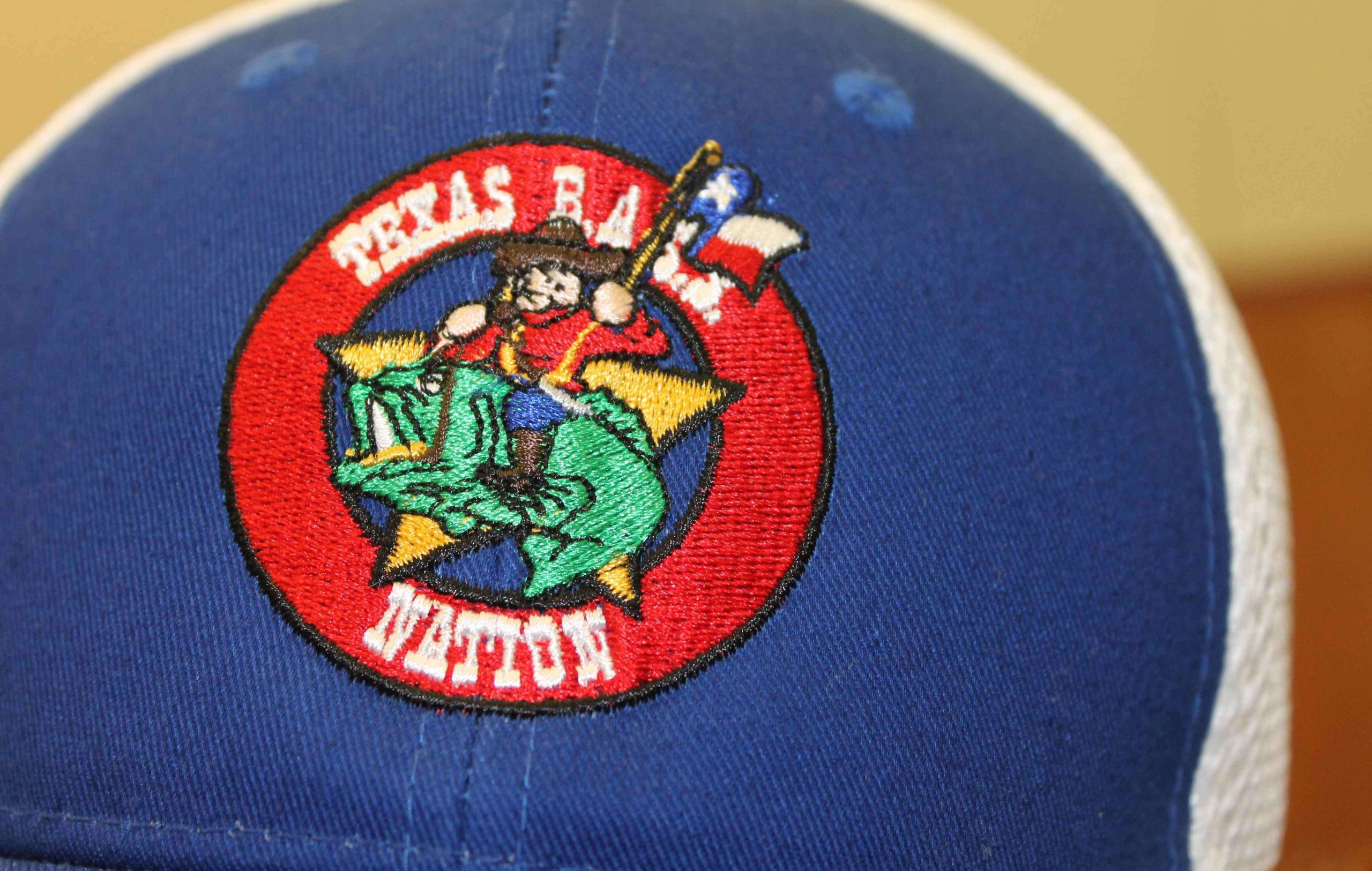 Save a horse ride a â¦ bass? Texas B.A.S.S. Nation anglers sported ball caps with this patch embroidered on the front.

