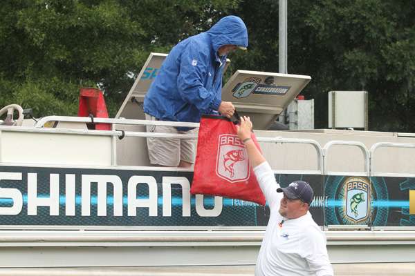 All the fish weighed are loaded up in the Shimano Live Release Boat.