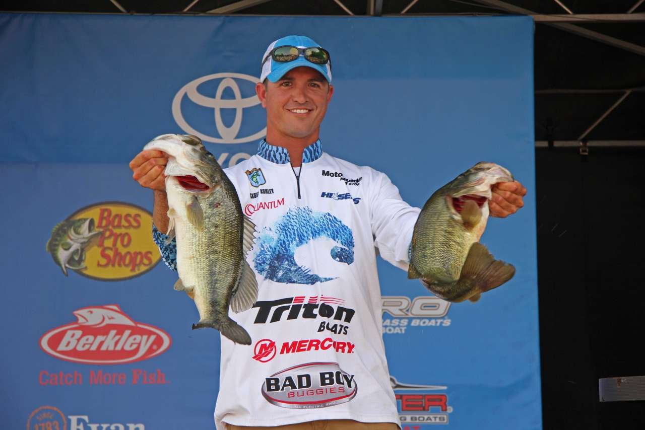 The 30-year-old South Carolina pro is a shallow water jig fisherman at heart, and while most pros looked for monster limits on deep ledges, he followed his heart and did well by skipping jigs under overhanging tree limbs along the shallow shoreline.