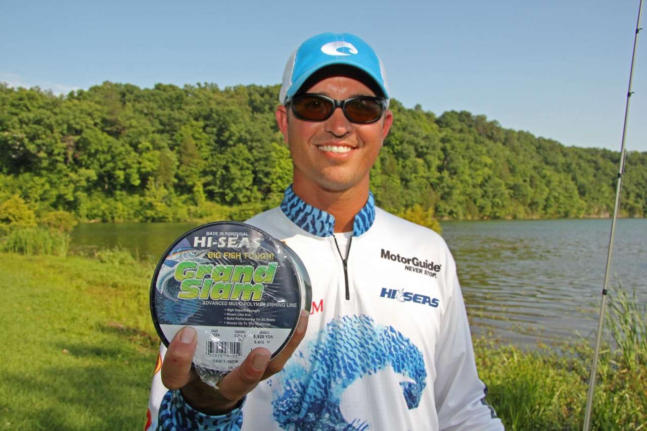He tied the jig to 15-pound Hi-Seas fluorocarbon line.
