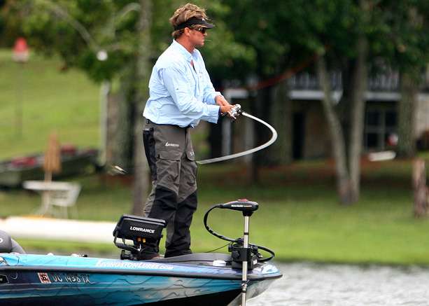 Byron Velvick was one of a few anglers that decided to fish the shoreline of Chickamauga.