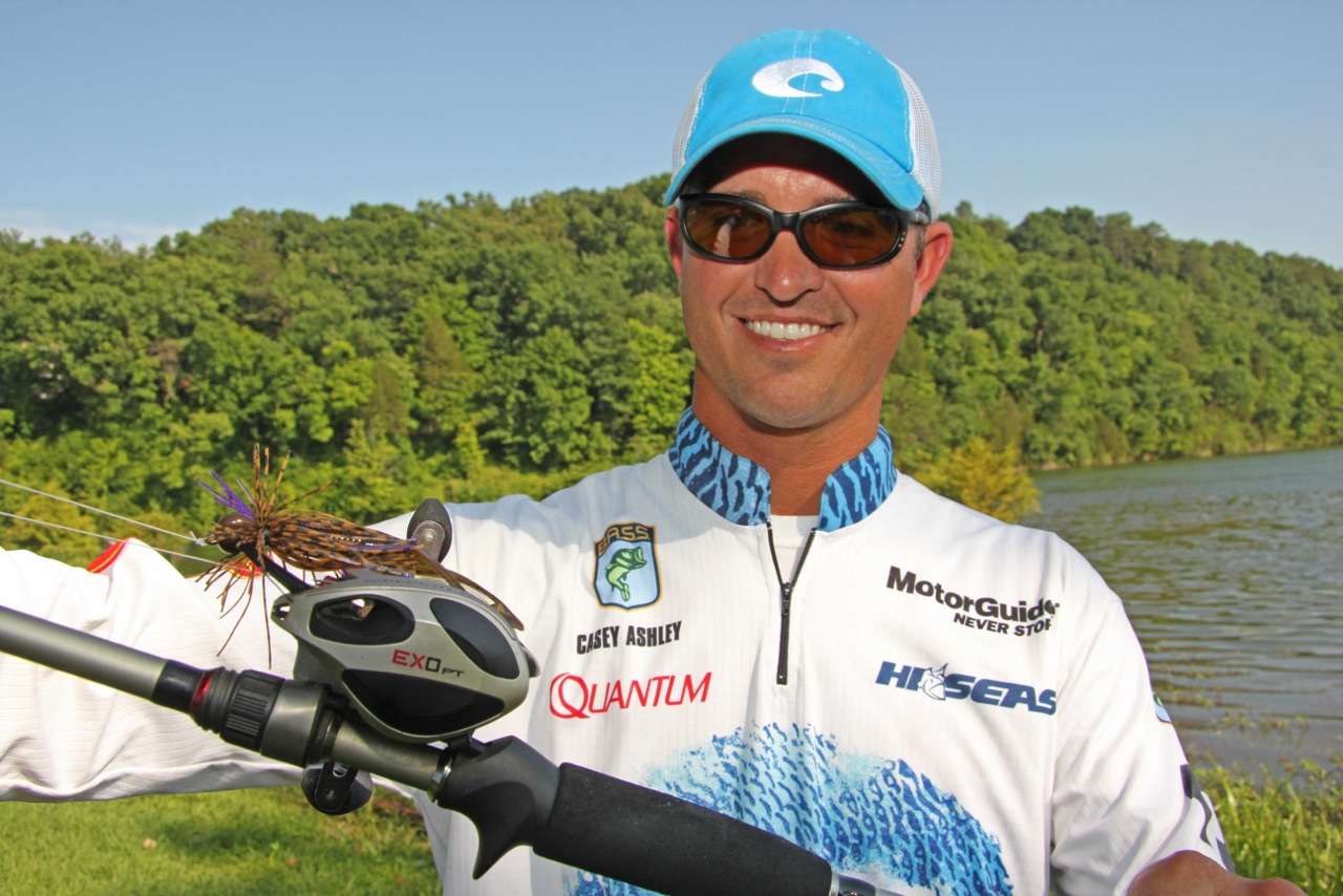 He skipped and pitched the jig with a Quantum model #EXC726XF EXO rod and a 6.6:1 EXO reel.