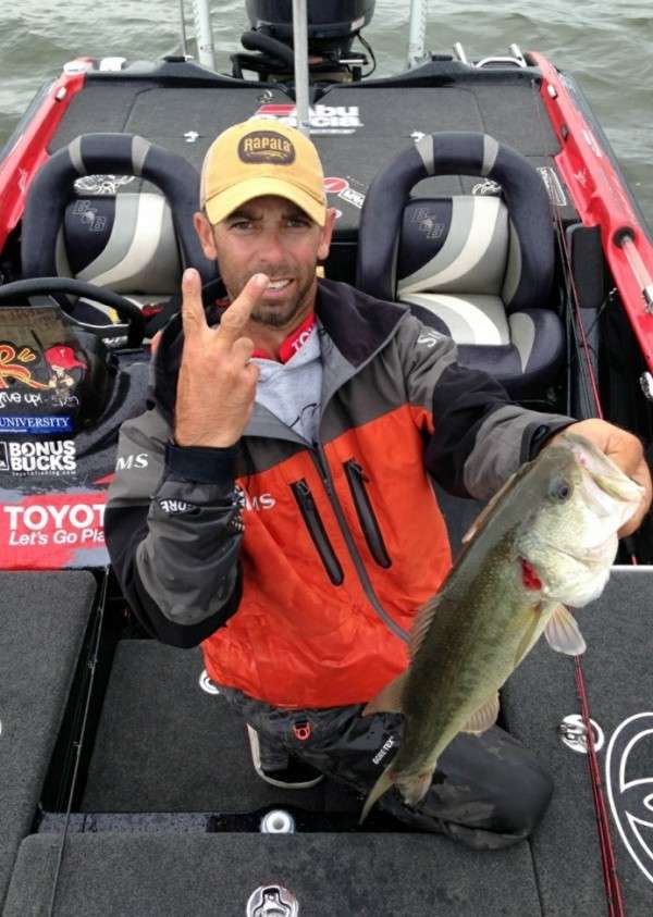 Mike Iaconelli with two in the boat. Photos by Bassmaster Marshal Tim Patterson