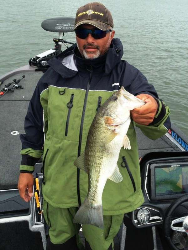 Mike Kernan with a nice one. Photo by Bassmaster Marshal Bryan Simmons