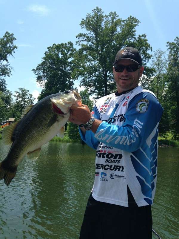 Hank Cherry catches big momma. Photo by Bassmaster Marshal Chad Patterson
