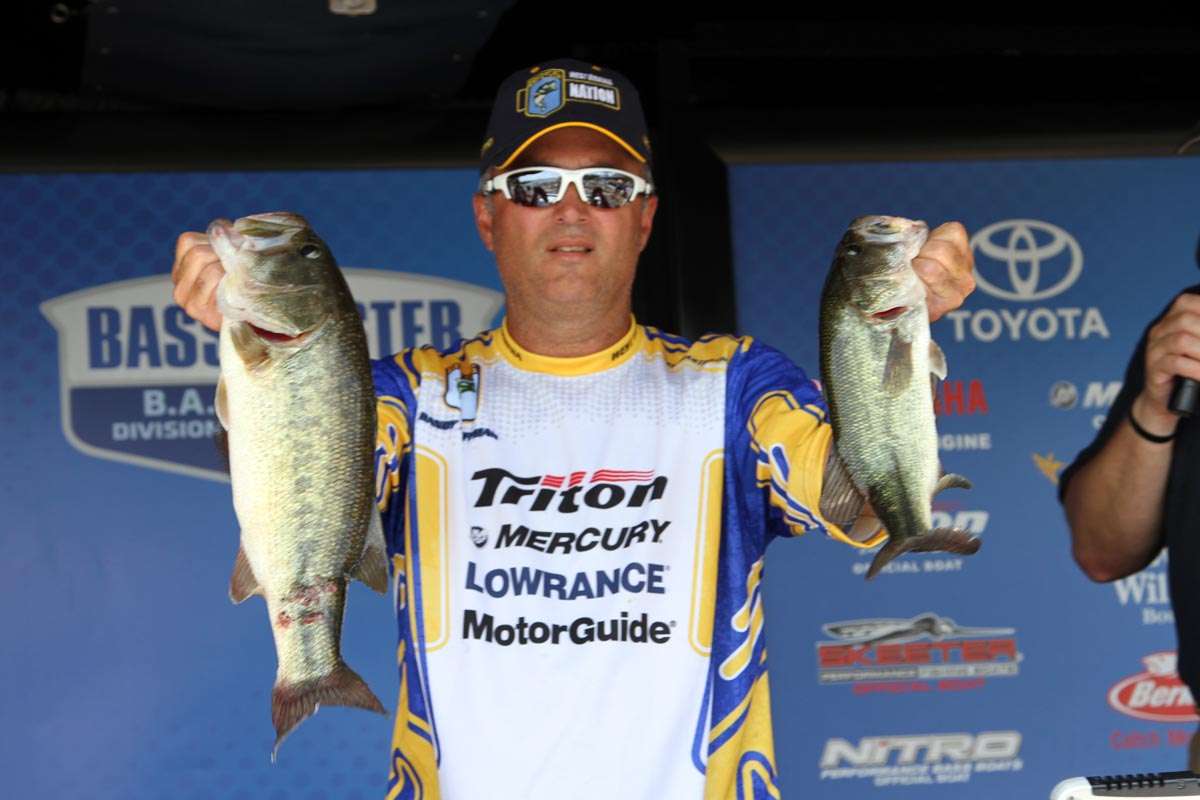 Third-place Randy Huffman caught a couple of nice ones on the first day.