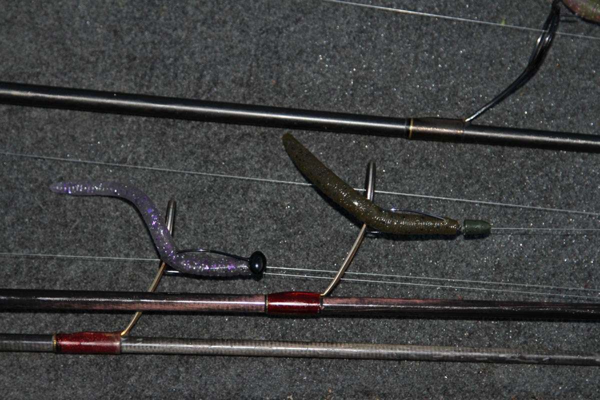Shaky heads and Texas rigged worms will be among the commonly used baits for Day 2.