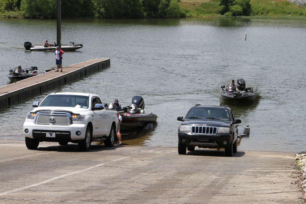 The broad, well-maintained ramps at Occoneechee State Park made trailering convenient for anglers.
