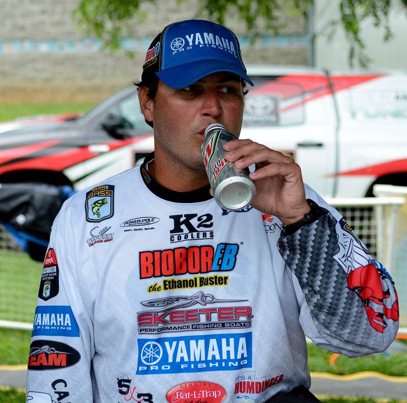 Cliff Crochet has some Diet Mountain Dew.