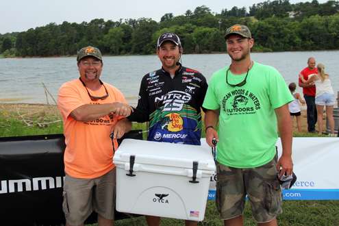 The ORCA Cooler Big Bass was 6.4 pounds, and the prize went to Brentley Manning and Rodney Manning.