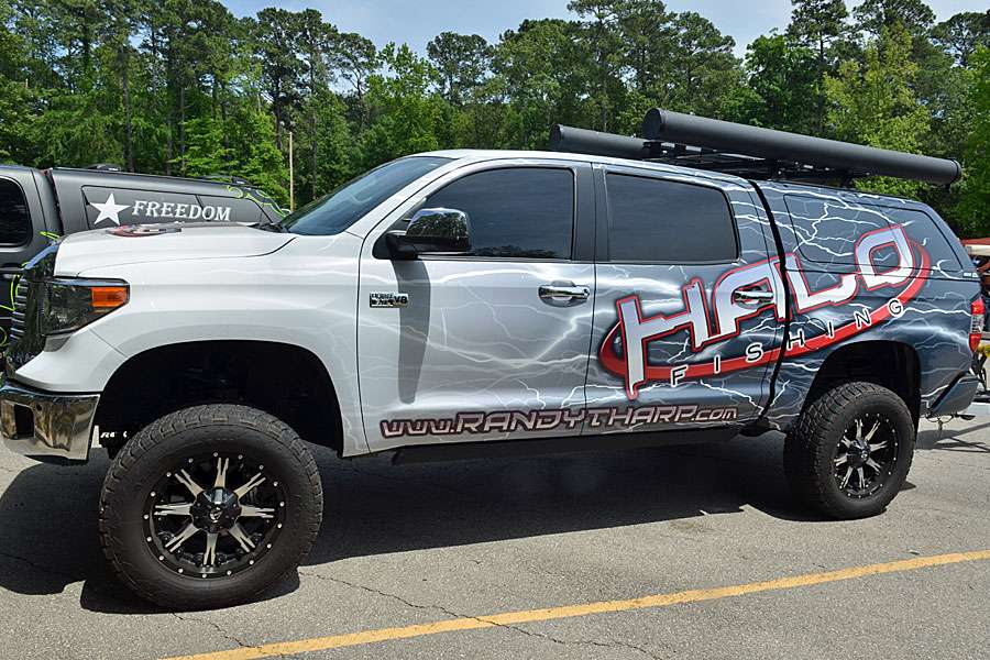 Tharp opted for the full-size cab on his Tundra for the extra room in the back.