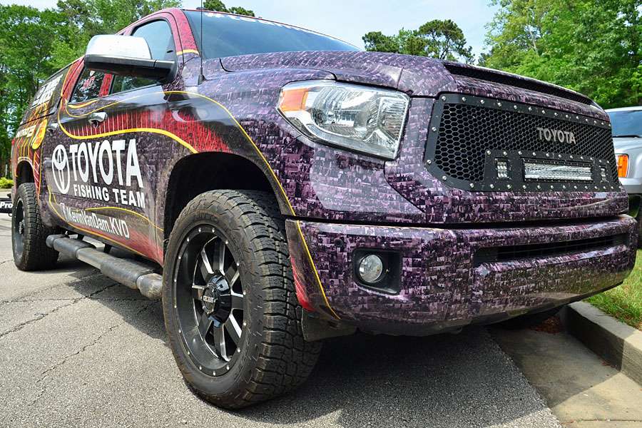 Kevin VanDam's Tundra also has a Rigid Grille and some nice wheels.