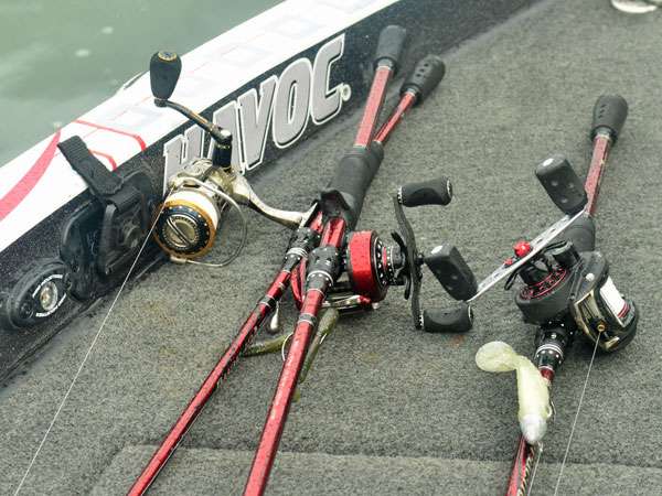  Lucas was ready for a lot of different situations with numerous Abu Garcia rods and reels.
