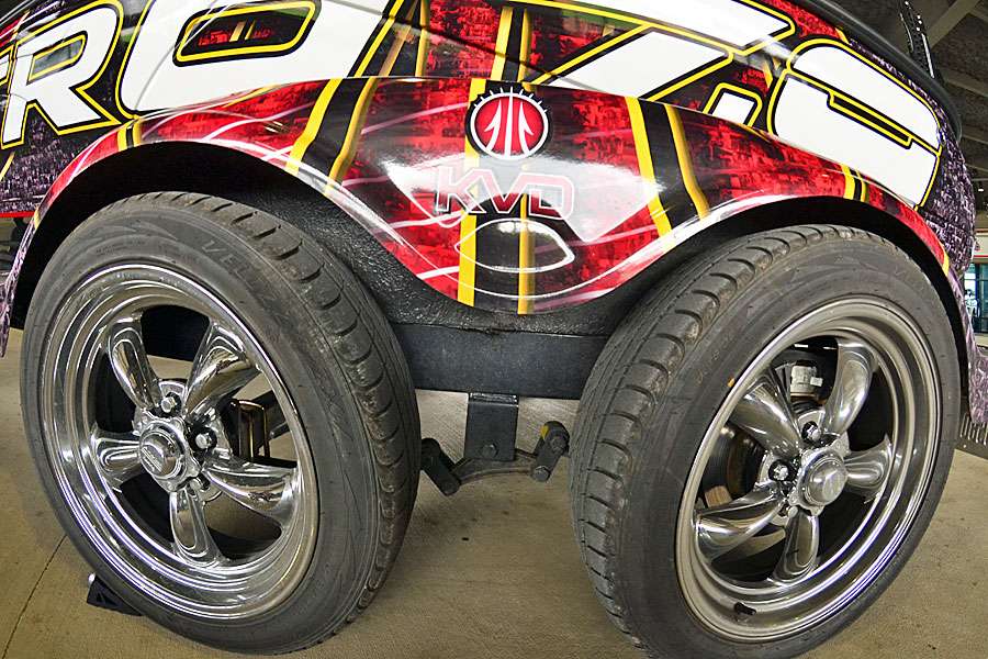 KVD is also a fan of the Classic American Racing Torq Thrust II wheels.
