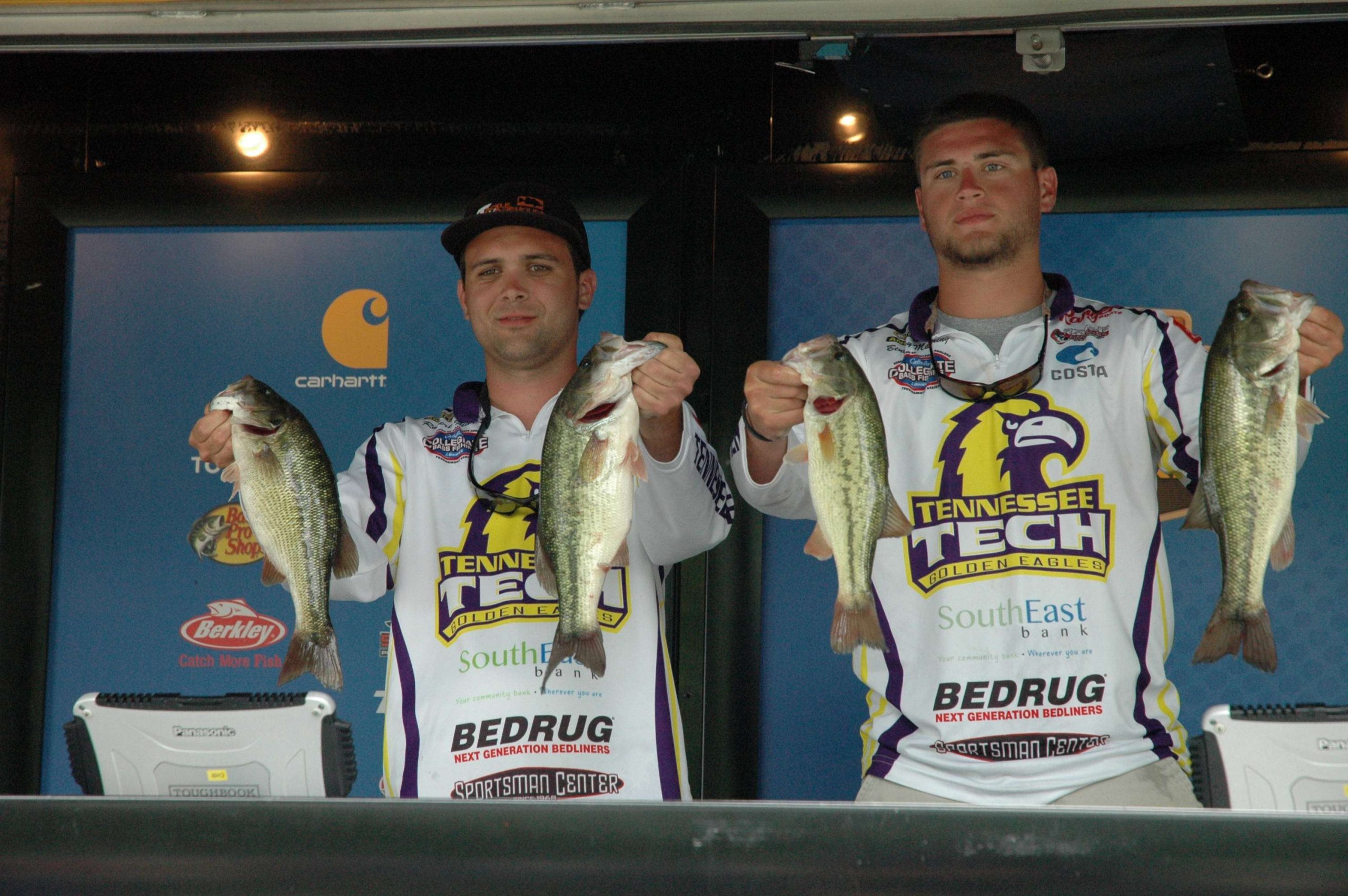 Robert Giarla and Bentley Manning, from Tennessee Tech, are in ninth place after Day 1 with 12-9. 